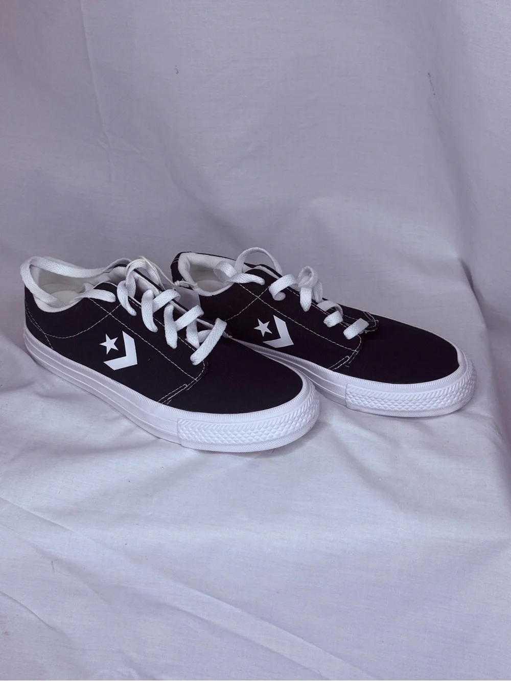 Converse Black Canvas Low-Top Sneakers with White Accents